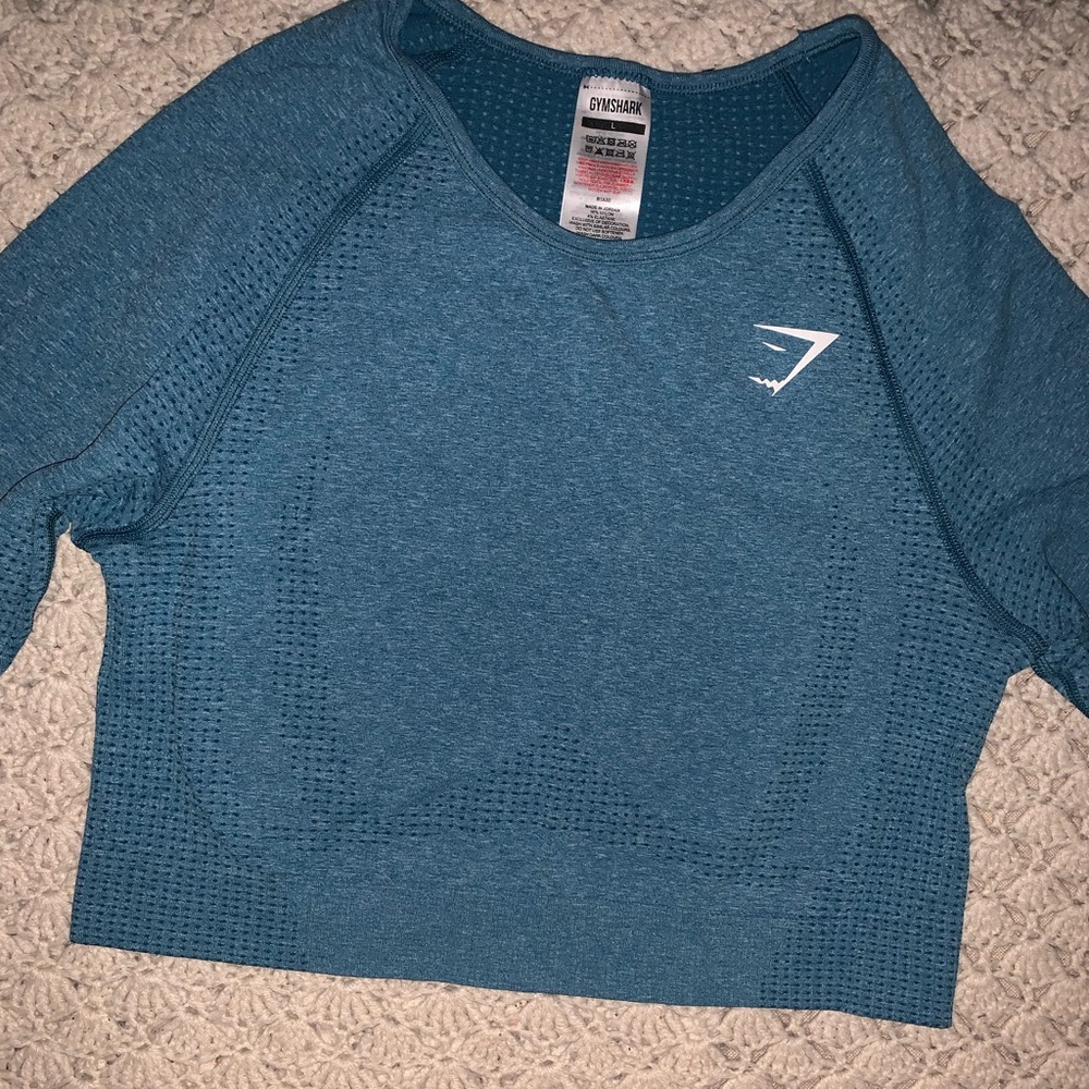 this gymshark teal vital crop top is up for grabs!